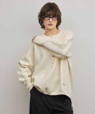 GRACE CONTINENTAL スウェットライクニットトップ ホワイト