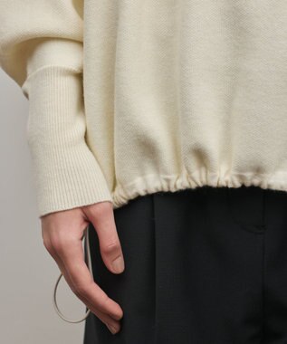 GRACE CONTINENTAL スウェットライクニットトップ ホワイト