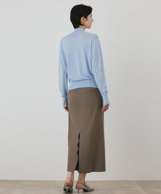 GRACE CONTINENTAL ウールシルククルーニットトップス サックス