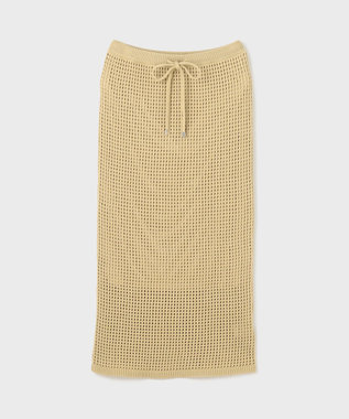 GRACE CONTINENTAL メッシュタイトニットスカート イエロー