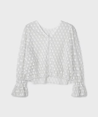 GRACE CONTINENTAL モチーフチュールブラウス ホワイト