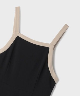 GRACE CONTINENTAL トリアセバイカラーサロペット ブラック