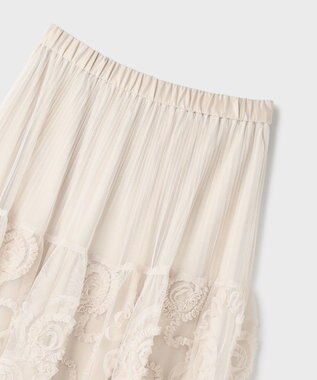 GRACE CONTINENTAL 刺繍チュールスカート キナリ