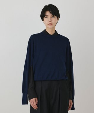 GRACE CONTINENTAL ウールスリットニットトップ