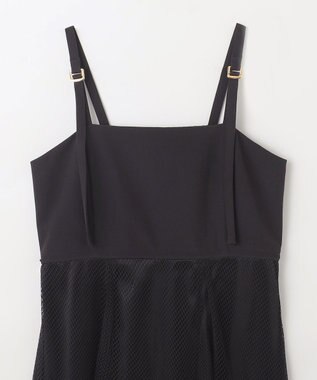 GRACE CONTINENTAL メッシュコンビキャミワンピース ブラック
