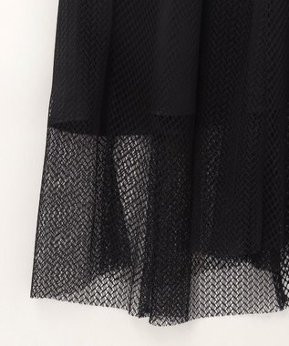 GRACE CONTINENTAL メッシュコンビキャミワンピース ブラック