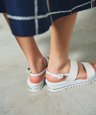 GRACE CONTINENTAL LUCA GROSSI メッシュサンダル ホワイト