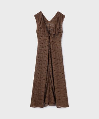 GRACE CONTINENTAL レースロングカーディガン ブラウン