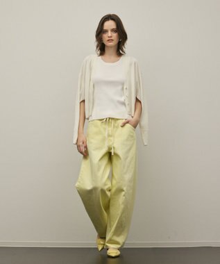 GRACE CONTINENTAL スリーブスリットニットカーディガン ホワイト