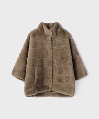 GRACE CONTINENTAL 【LOU ANDREA】フェイクショートコート ベージュ