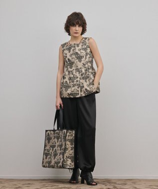 GRACE CONTINENTAL アニマルジャガードペプラムベスト