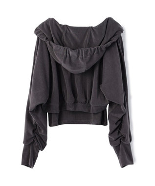 GRACE CONTINENTAL ルーズパーカーsetトップ チャコール