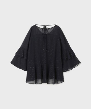 GRACE CONTINENTAL フィルムジャガードフリルトップ ブラック