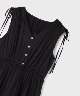 GRACE CONTINENTAL コットンシルクティアードワンピース ブラック