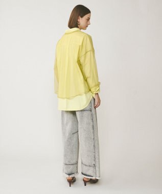 GRACE CONTINENTAL チュールレイヤードシャツ イエロー