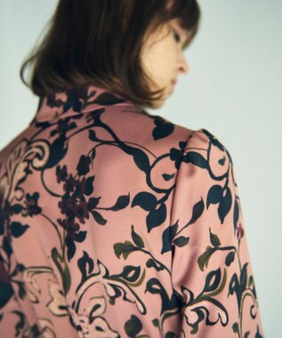 GRACE CONTINENTAL ローズオーナメントプリントワンピース ピンク