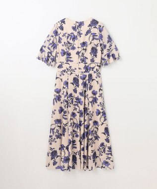 GRACE CONTINENTAL フラワープリントフレアワンピース ベージュ