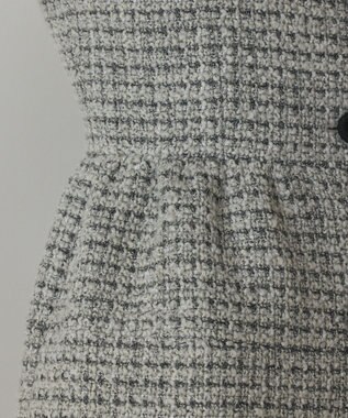 GRACE CONTINENTAL ツイードペプラムベスト ホワイト