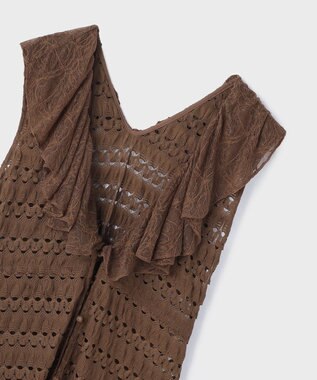 GRACE CONTINENTAL レースロングカーディガン ブラウン