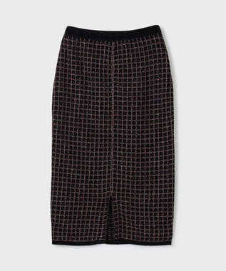 GRACE CONTINENTAL ツイードニットスカート ブラック