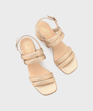 GRACE CONTINENTAL LUCA GROSSI ラインパフヒール ゴールド