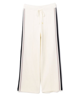 GRACE CONTINENTAL サイドラインニットパンツ ホワイト