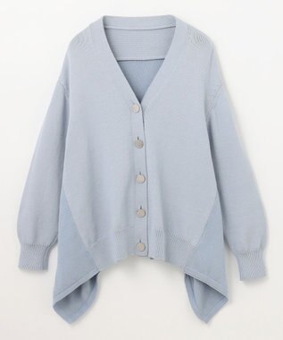 GRACE CONTINENTAL リリヤーンルーズカーディガン ブルー