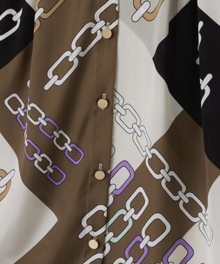 GRACE CONTINENTAL チェーンシャツドレス ブラウン