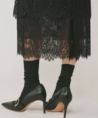 GRACE CONTINENTAL レースレイヤードスカート ブラック