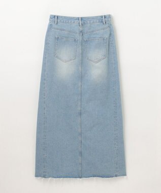 GRACE CONTINENTAL デニムタイトロングスカート サックス