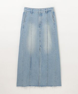 GRACE CONTINENTAL デニムタイトロングスカート サックス