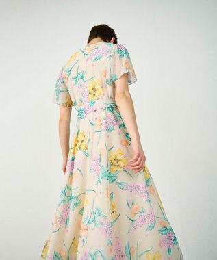 GRACE CONTINENTAL ミモザプリントワンピース ベージュ