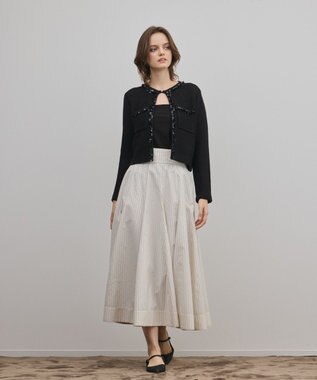 GRACE CONTINENTAL ラメドットタフタジャガードスカート