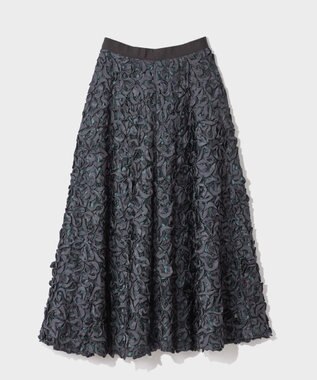 GRACE CONTINENTAL テープ刺繍レーススカート グレー