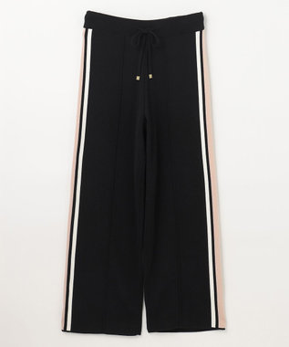 GRACE CONTINENTAL サイドラインニットパンツ ブラック