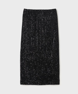 GRACE CONTINENTAL スパンコールタイトスカート ブラック