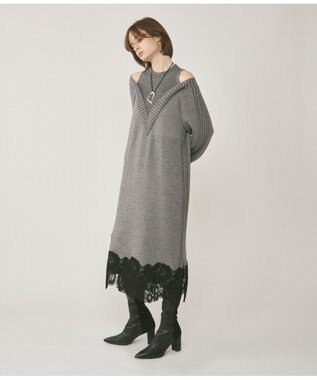 GRACE CONTINENTAL ハートチャンキーネックレス シルバー