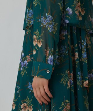 GRACE CONTINENTAL プリントセットアップワンピース グリーン