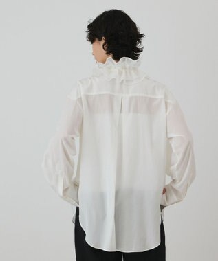 GRACE CONTINENTAL フリルタイ付シャツ ホワイト