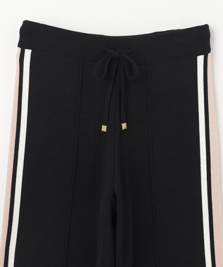 GRACE CONTINENTAL サイドラインニットパンツ ブラック