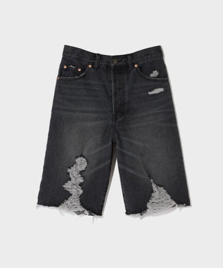 GRACE CONTINENTAL クラッシュハーフパンツ ブラック