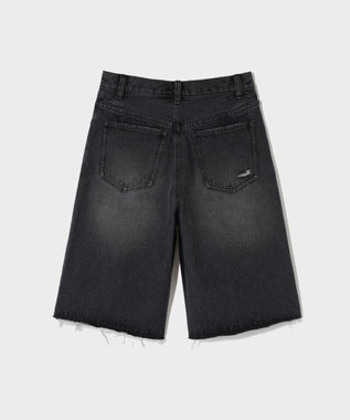 GRACE CONTINENTAL クラッシュハーフパンツ ブラック