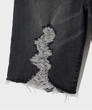 GRACE CONTINENTAL クラッシュハーフパンツ ブラック