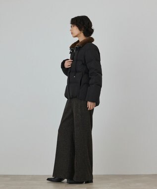 GRACE CONTINENTAL ファー衿ダウンコート ブラック