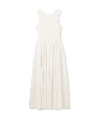 GRACE CONTINENTAL アメスリニットギャザーワンピース ホワイト