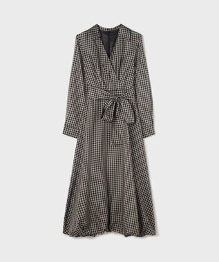 GRACE CONTINENTAL カシュクールバルーンワンピース チャコール