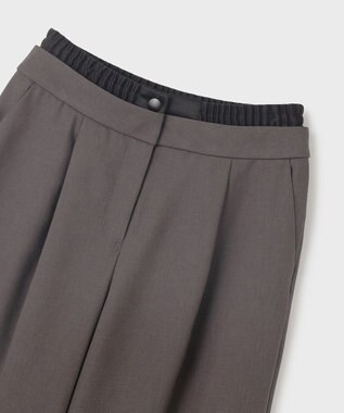 GRACE CONTINENTAL キャミ付レイヤードパンツ チャコール