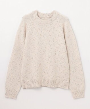 GRACE CONTINENTAL カシミヤ混ラメニットトップ キナリ