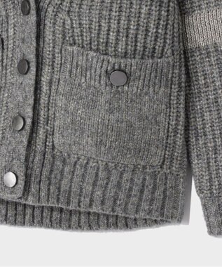 GRACE CONTINENTAL ラメニットカーディガン グレー