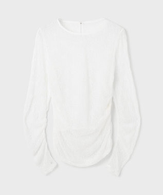 GRACE CONTINENTAL シアーレースカットトップ ホワイト